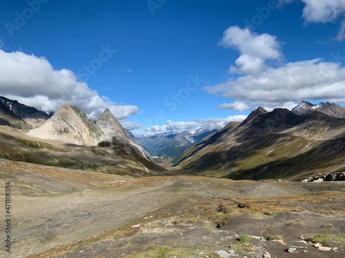 Mountain pass, col de la saigne, TMB , border between Italy and France