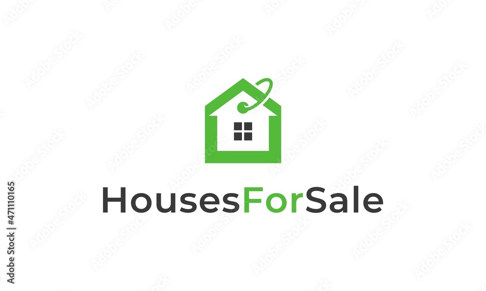 A logo used for buying and selling houses and other properties. A logo used for buying and selling houses and other properties.