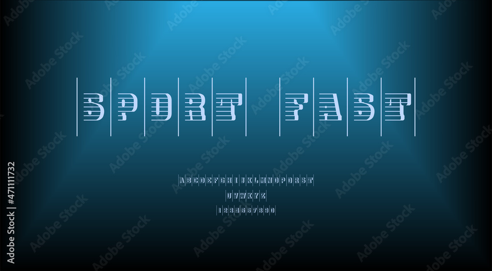 Modern sports speed alphabet letters, typographic abstract lines, creative logo fonts. Modern sports speed alphabet letters, typographic abstract lines, creative logo fonts.