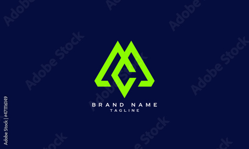 MC, CM, Abstract initial monogram letter alphabet logo design