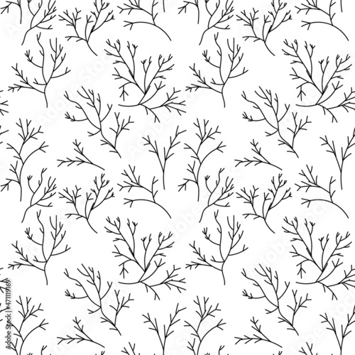 Seamless vector pattern of branche