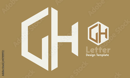 GH Letter logo icon design template elements photo