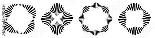 Set of four abstract vector...