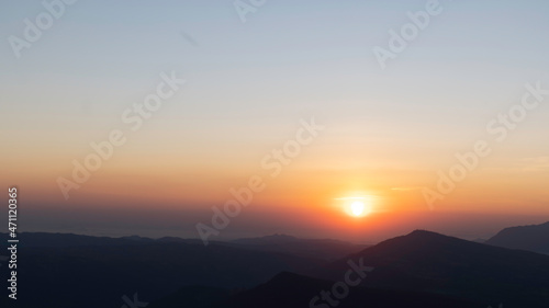 mountain at sunset nature background