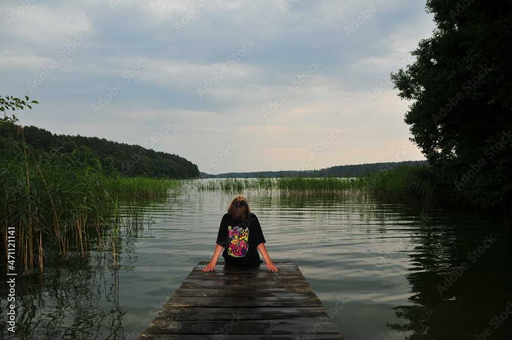 person on the pier