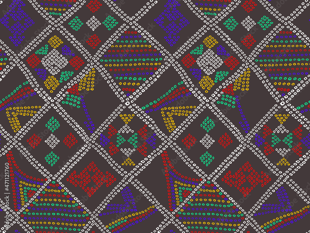 Indian bandhej sari digital print design Indian bandhej sari digital print design