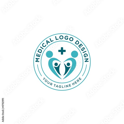 Modern medicine logo, vector template. EPS 10