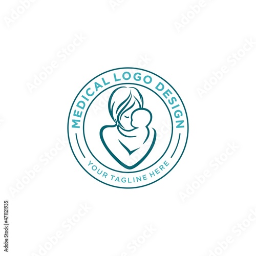 Modern medicine logo, vector template. EPS 10