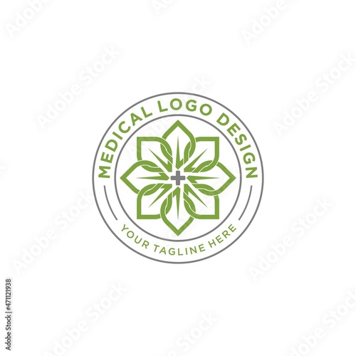 Modern medicine logo, vector template. EPS 10