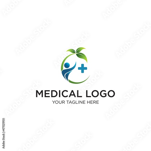 Modern medicine logo, vector template. EPS 10