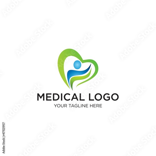 Modern medicine logo, vector template. EPS 10