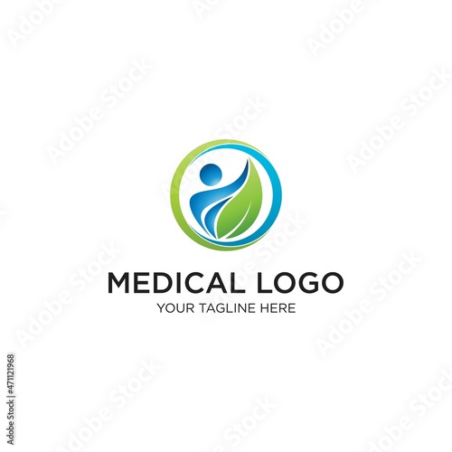 Modern medicine logo, vector template. EPS 10