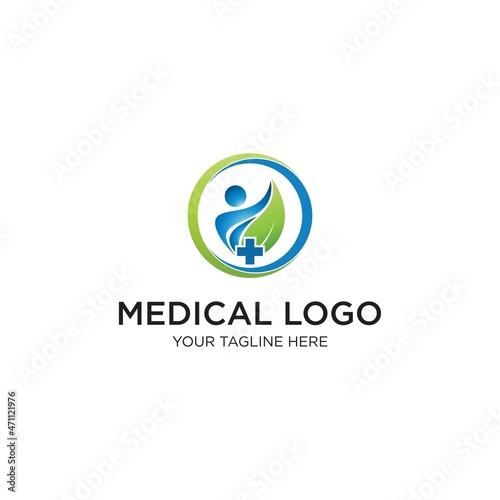 Modern medicine logo, vector template. EPS 10