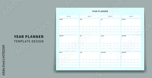 2022 Year Planner or wall calendar or 4q planner