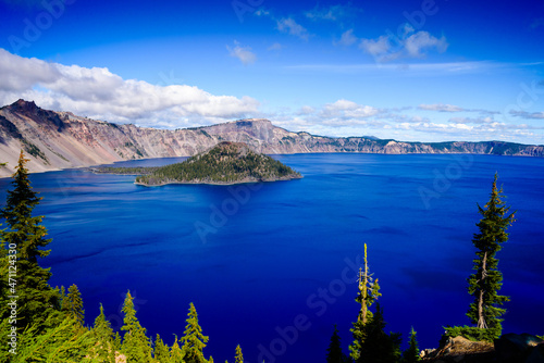 Wizard island on Crater Lake