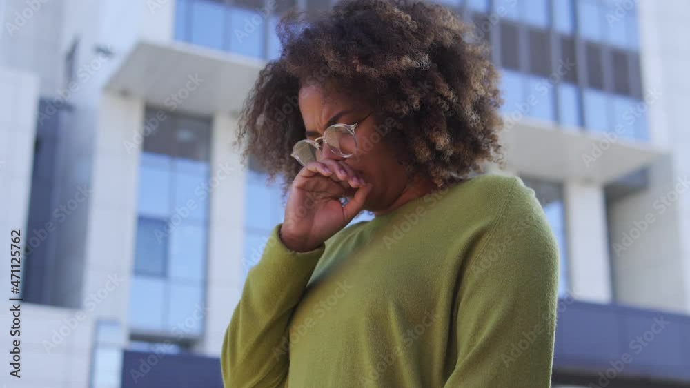 African american woman coughing, feeling bad having health problem, infection African american woman coughing, feeling bad having health problem, infection