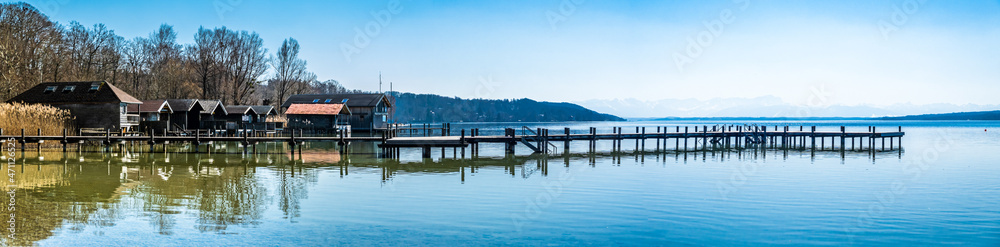 landscape and old town of Starnberg - lake Starnberg landscape and old town of Starnberg - lake Starnberg
