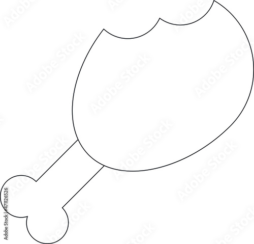 fast food icons  chicken leg and meat