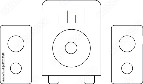 electronics and appliances icons sound system and speaker