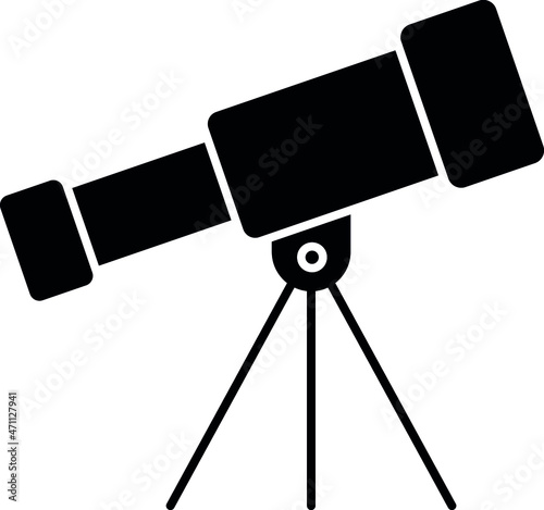 Print op canvas education icons telescope and astronomer