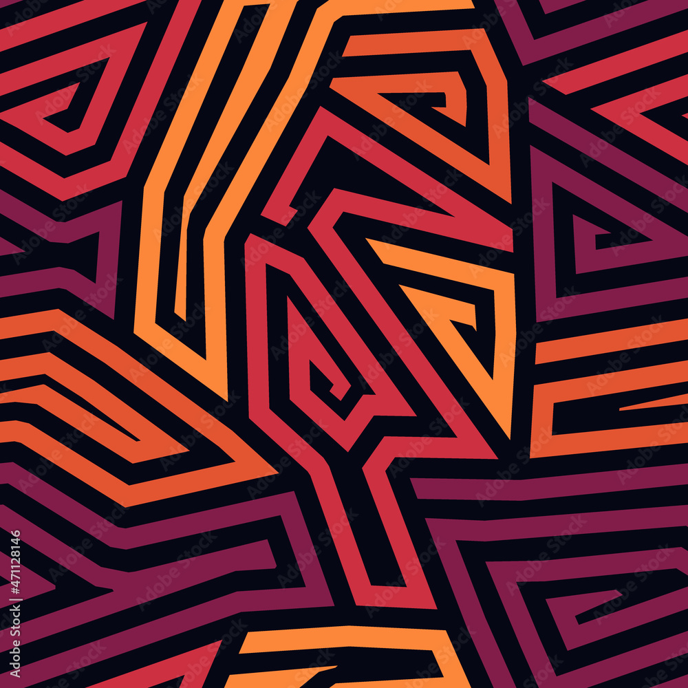 Seamless pattern. Figures, curves ornament. Folk wallpaper. Linear backdrop. Embroidery background. Tribal motif. Ethnic mosaic. Digital paper. Web design. Textile abstract print. Vector work. Seamless pattern. Figures, curves ornament. Folk wallpaper. Linear backdrop. Embroidery background. Tribal motif. Ethnic mosaic. Digital paper. Web design. Textile abstract print. Vector work.