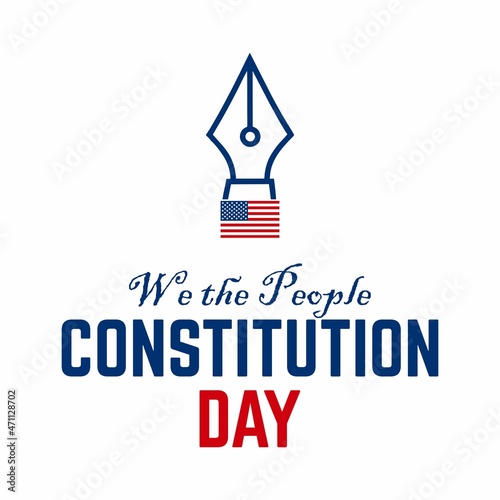 Constitution Day in United States. Holiday, celebrate annual in September 17. Citizenship Day. American Day. We the People.