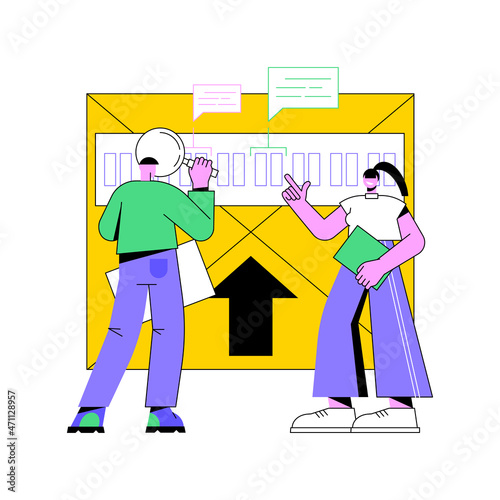 Harmonized System abstract concept vector illustration. Harmonized system classification, HTS code service, international trading goods classification, logistics industry abstract metaphor. photo