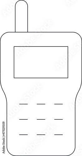 electronics and devices icons walkie talkie and radio