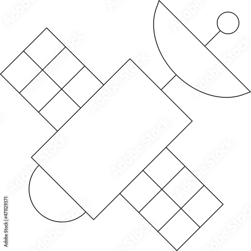 electronics and devices icons satellite and space