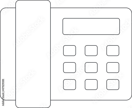 electronics and devices icons telephone and landline