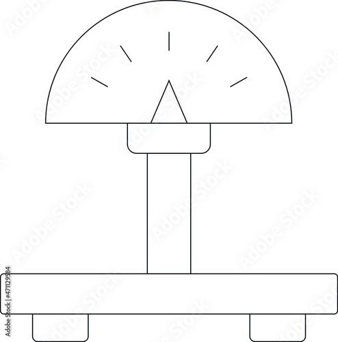 electronics and devices icons weight scale and delivery