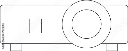 electronics and devices icons projector and multimedia