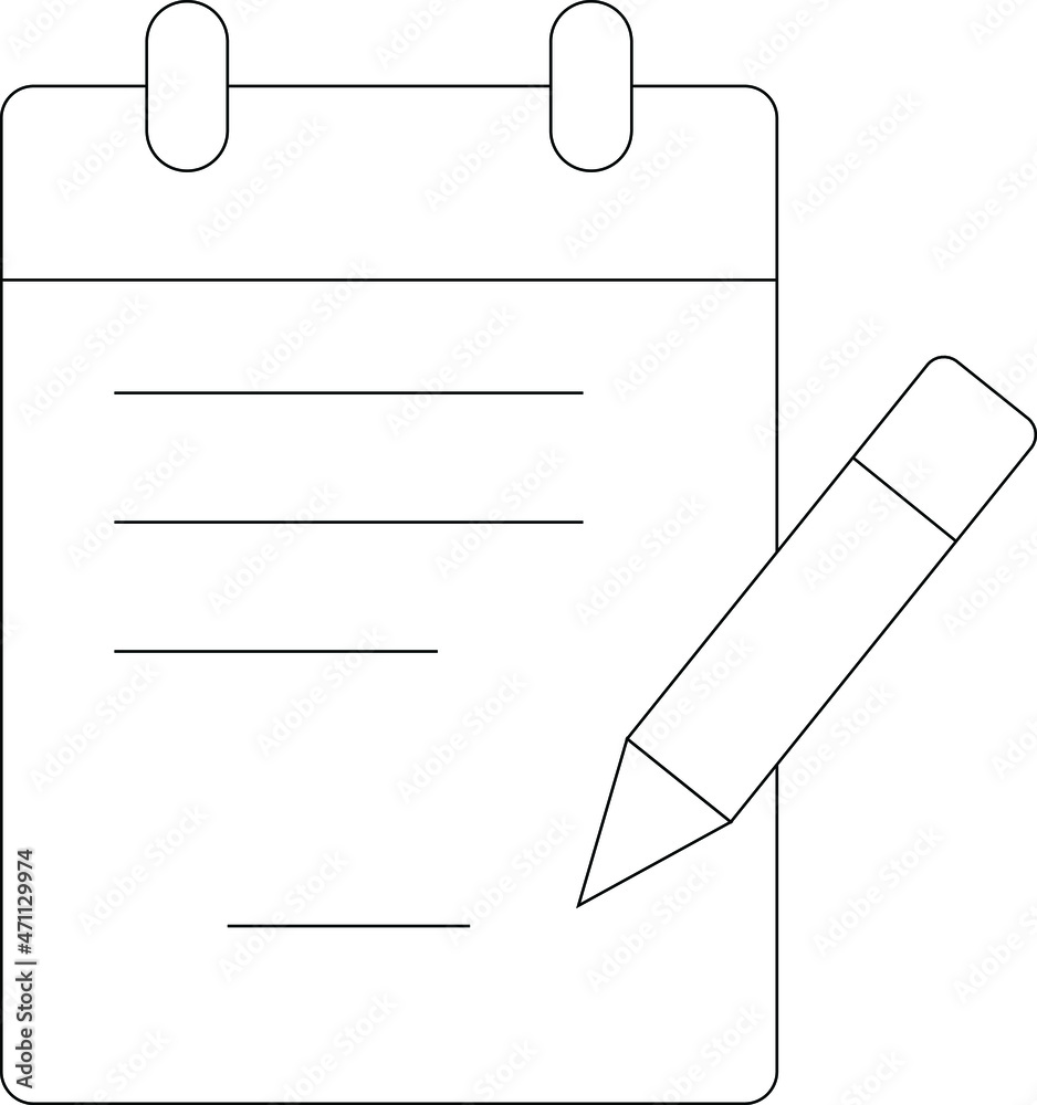 Naklejka premium copy writing icons memo and pad