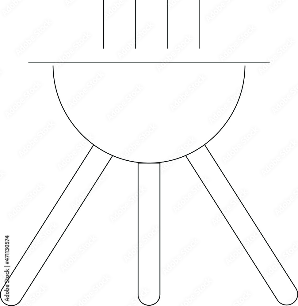 camping icons bbq stoves and campfire camping icons bbq stoves and campfire