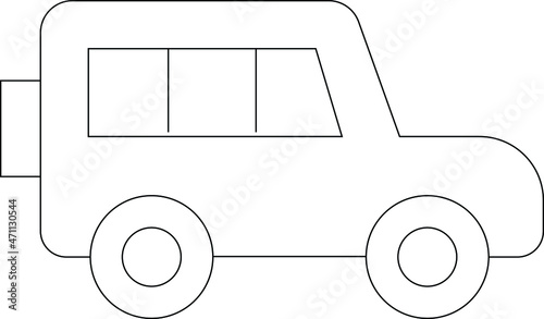camping icons jeep  and car