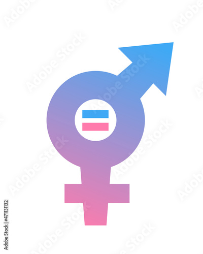 Male and female Gender Equality symbol, sign, logo, icon concept design. Vector illustration
