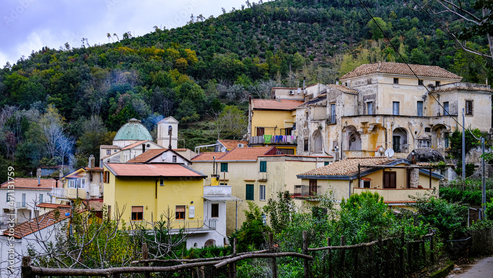 view of borgo Alessi, Cava de'Tirreni, Salerno, Italy