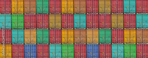 Foto Patten of a shipping transport containers concept