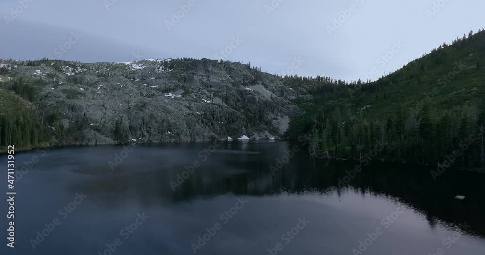 Drone video of Casle Lake rocky shore, drone footage from Shasta-Trinity National Forest, California, USA Drone video of Casle Lake rocky shore, drone footage from Shasta-Trinity National Forest, California, USA