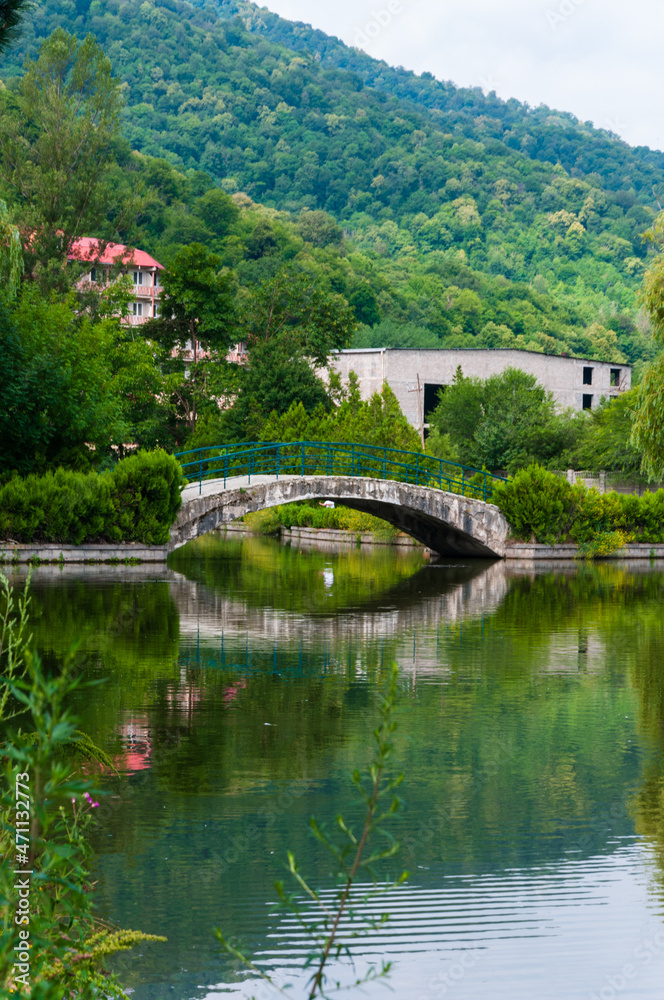 Fototapeta premium Lake landscape, Dilijan central park