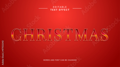 Christmas text effect modern color and style