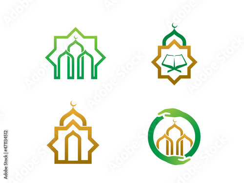 mosque logo symbol or icon template