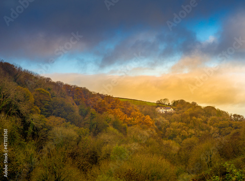 Autumn sunset over the countryside in North Devon, England © Mat Stillo