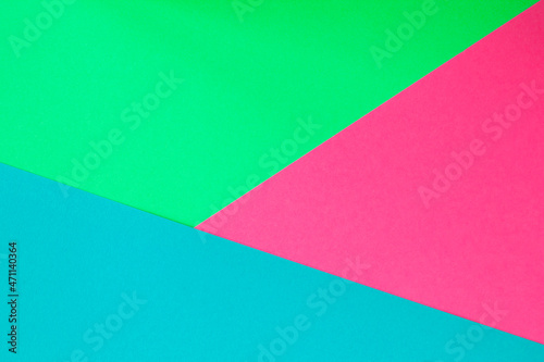 Colored paper background for text. Top view. Copy space.