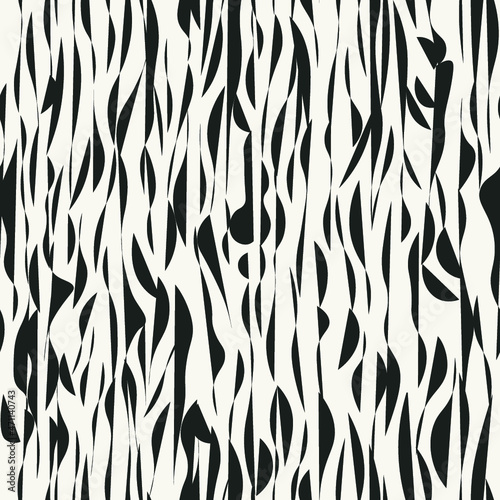 Abstract grunge endless structure. Monochrome vector background. Trendy wallpaper. Hallucinatory seamless pattern.