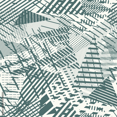 Abstract modern repetitive vector background. Trippy concept seamless pattern.
