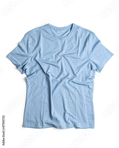 Blue t-shirt isolated on white background. © Jiri Hera