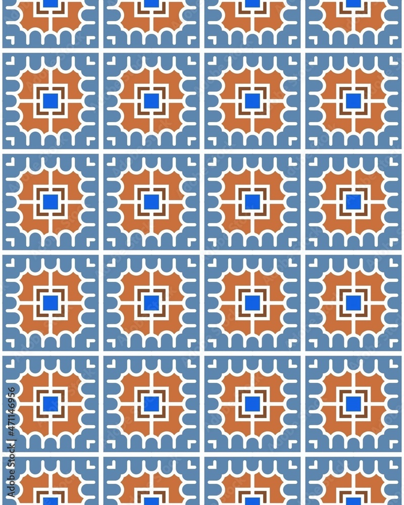 Naklejka premium Illustration of an abstract seamless pattern