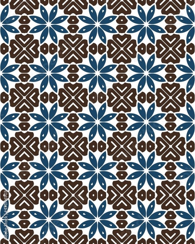 An Illustration of a seamless tile floral pattern used as wallpaper or background