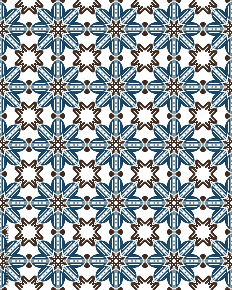 An Illustration of a seamless tile floral pattern used as wallpaper or background